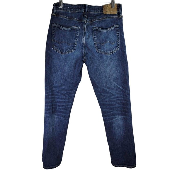 American Eagle AE Jeans Mens 30x30 Slim Straight Dark Wash Cotton Denim Flex - Picture 3 of 8